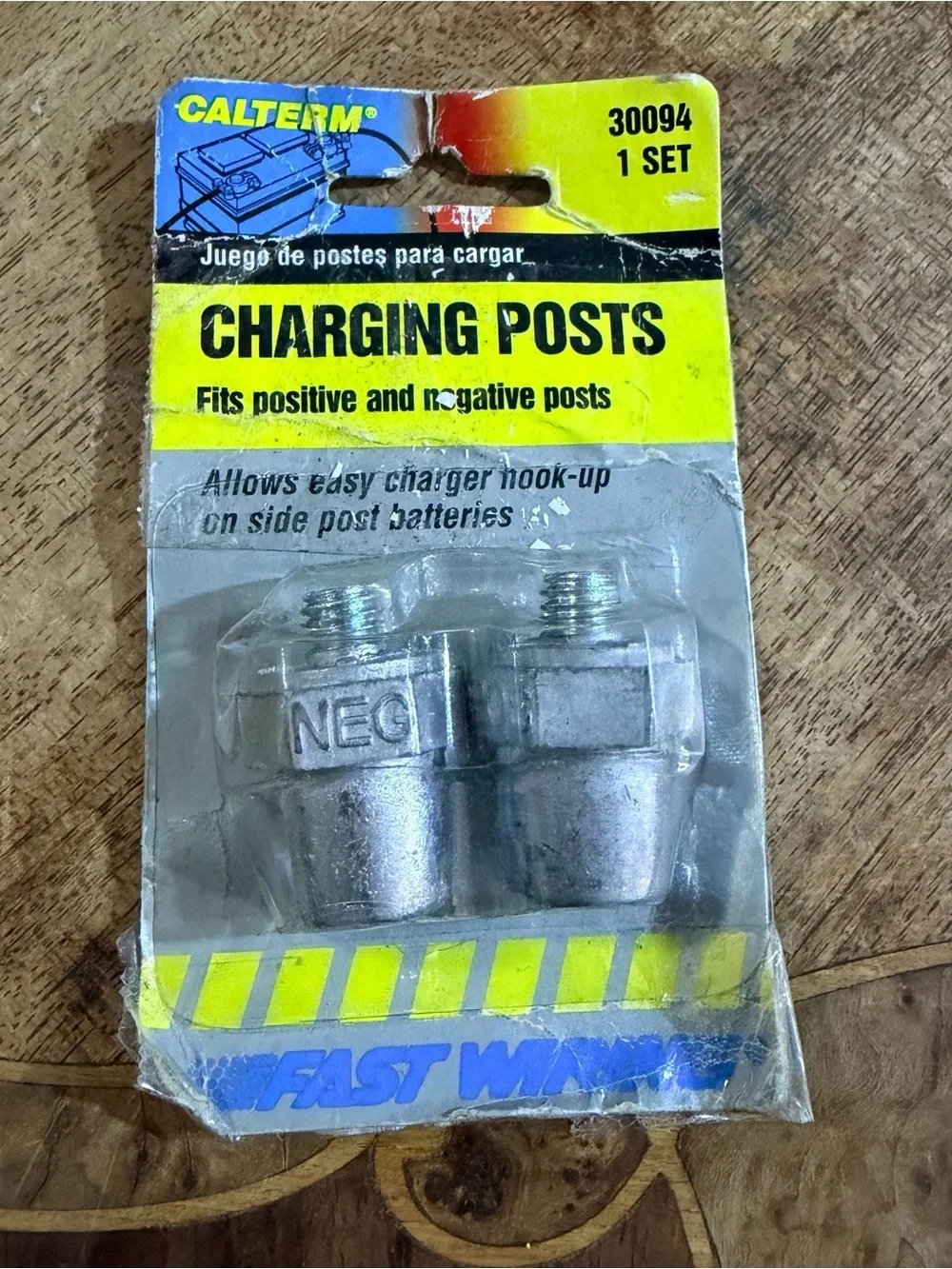 Calterm 30094 Side Terminal Battery Charging Posts Positive and Negative Set New